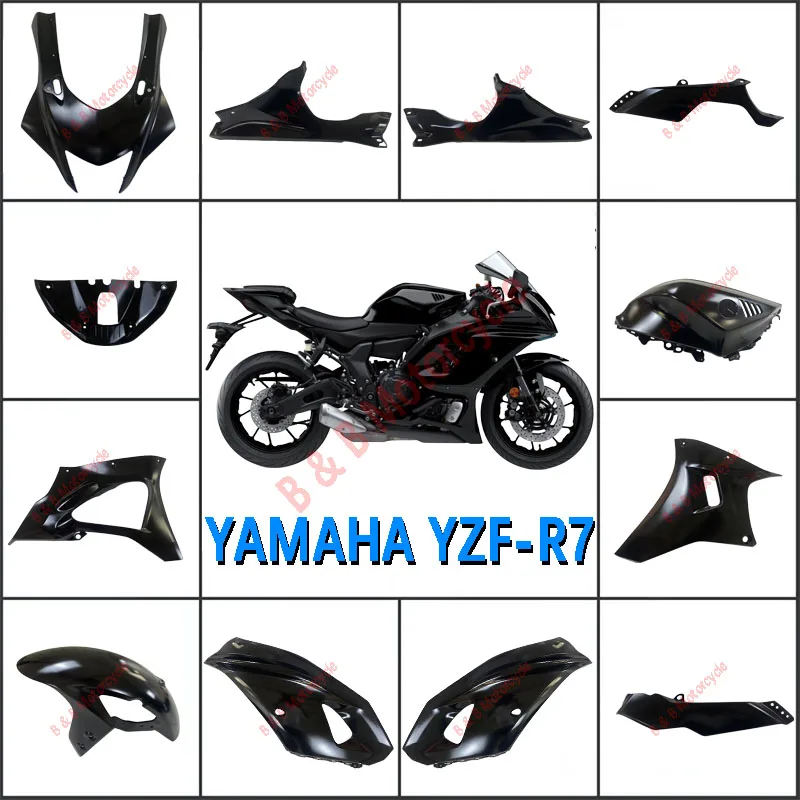 

For YAMAHA R7 Fairings Kit Fit YZF R7 2022 2023 2024 Bodywork Fairings Set R7 New ABS Motorcycle Fairings Set Matte Black