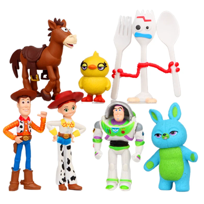 Toy Story 4 Woody Buzz Lightyear Jessie Rex Mini Anime Doll Action Figure Model Toy Collection Regalo Per Bambini