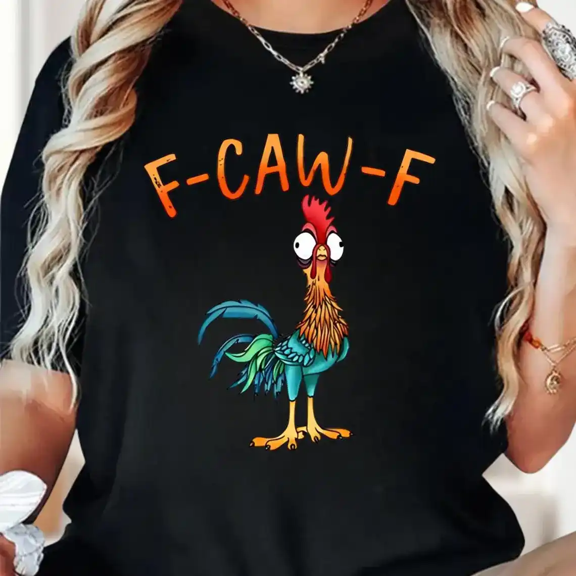 F-Caw-F Zwarte Kraai Zwarte Vogel Grappige Kraai F-Caw-F T-shirt unisex