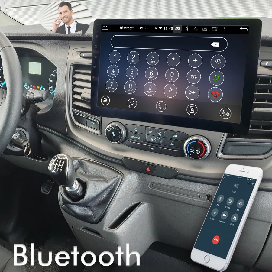 Android 13 Car Multimedia Video Player For Ford Transit Custom Van 2020 GPS 1Din Radio Autoradio CARPLAY 10.1INCH SCREEN 128GB