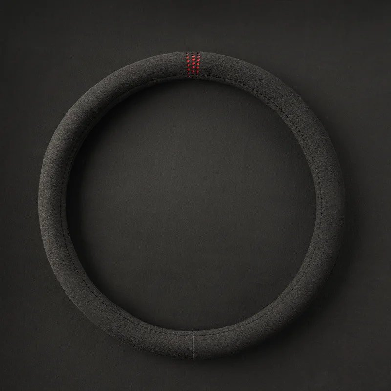 Auto Steering Wheel Cover New Suede Cover For All Seasons Auto Steering Wheel Cover Ultra-thin Non-slip D-shaped Round Breathable