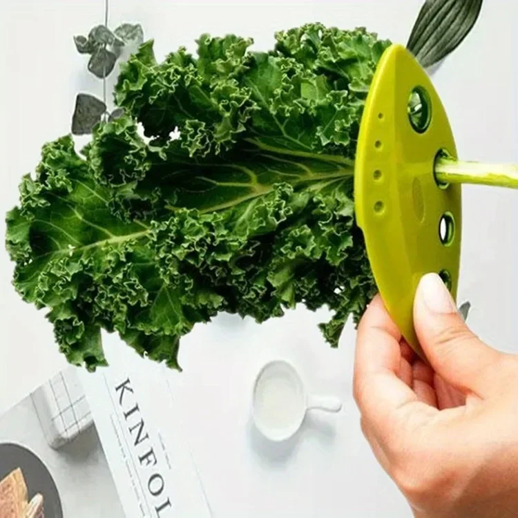 1pc Leaf Peeler, Kitchen Vegetable Leaf Peeler, Kale Beet Kale Thyme Basil Rosemary Plastic Leaf Peeler, Leaf Peeler Tools_voghion.com