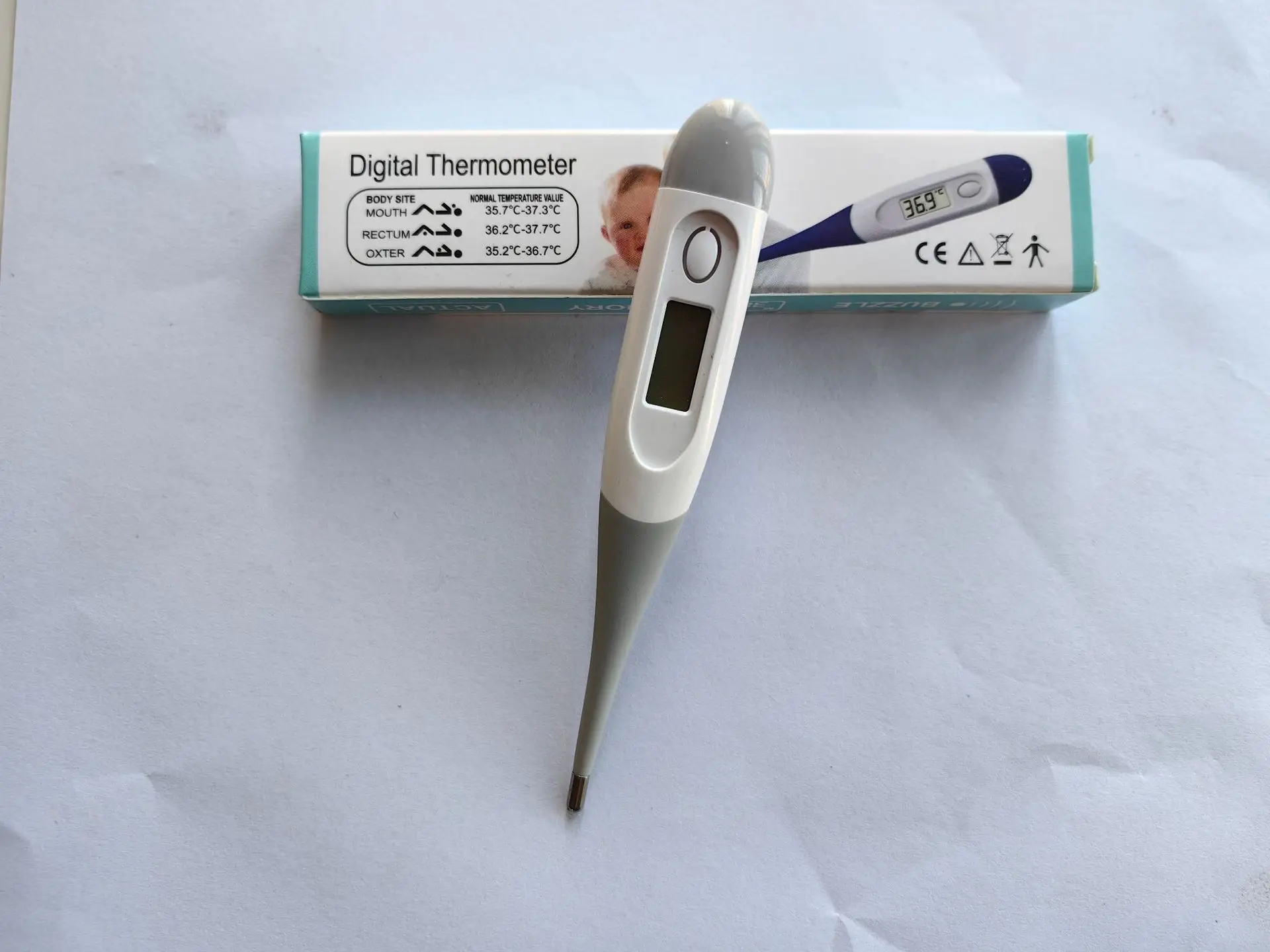 Precision Digital Thermometer for Oral and Underarm Use with Fever Alert and Baby Bath Functionality