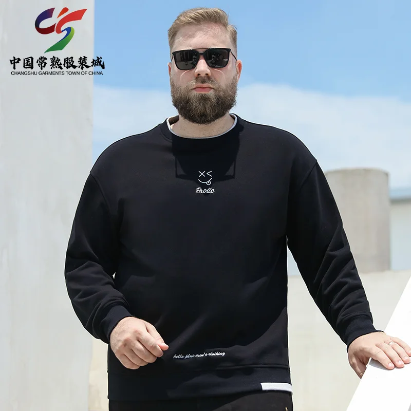 

2023 Changshu Baishenghu Fashion Sweatshirt Male Sportswear Men’s Hoodie Plus Size Pullovers Round Neck Tracksuit Oversized