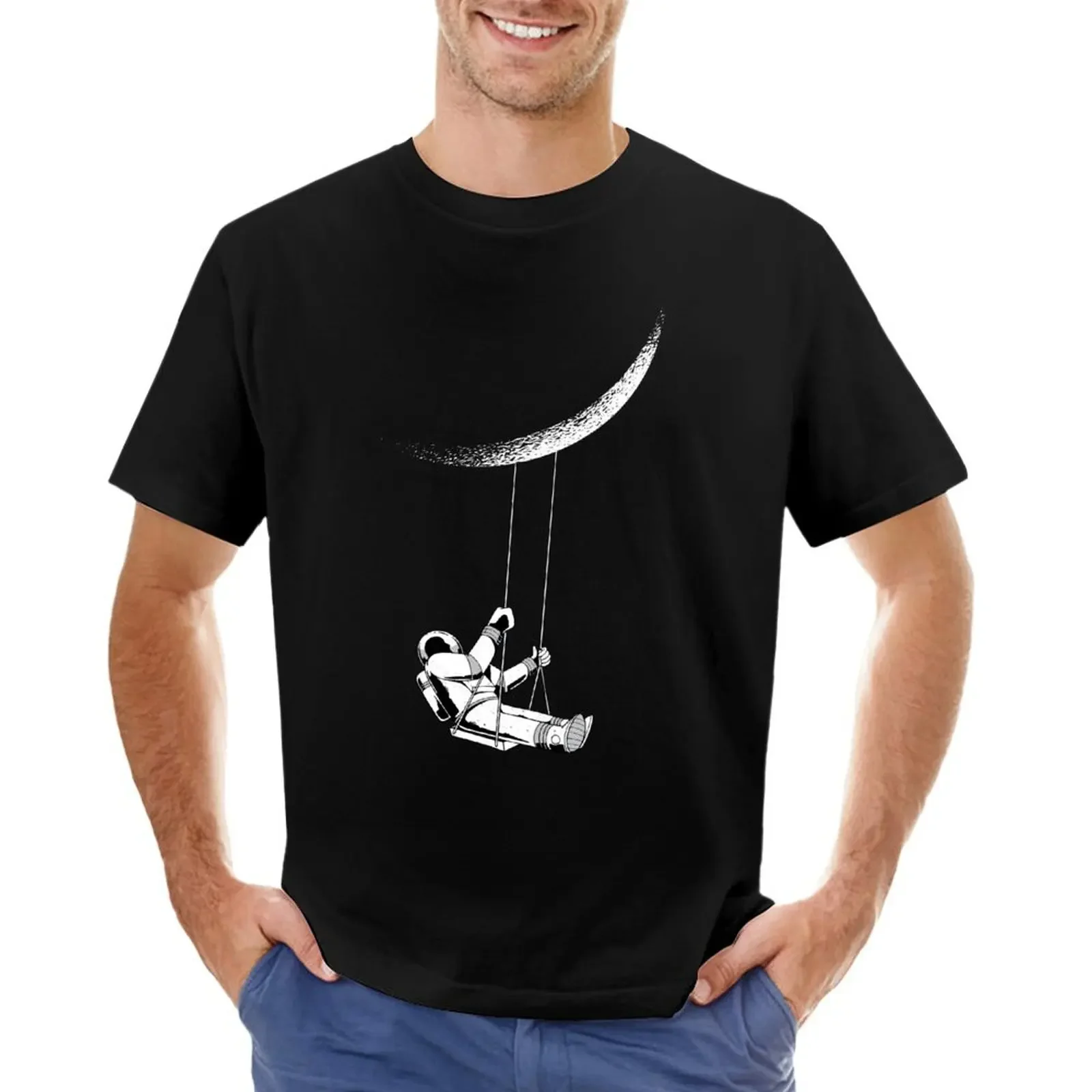 

Rocking astronaut T-shirt heavyweights summer clothes mens graphic t-shirts