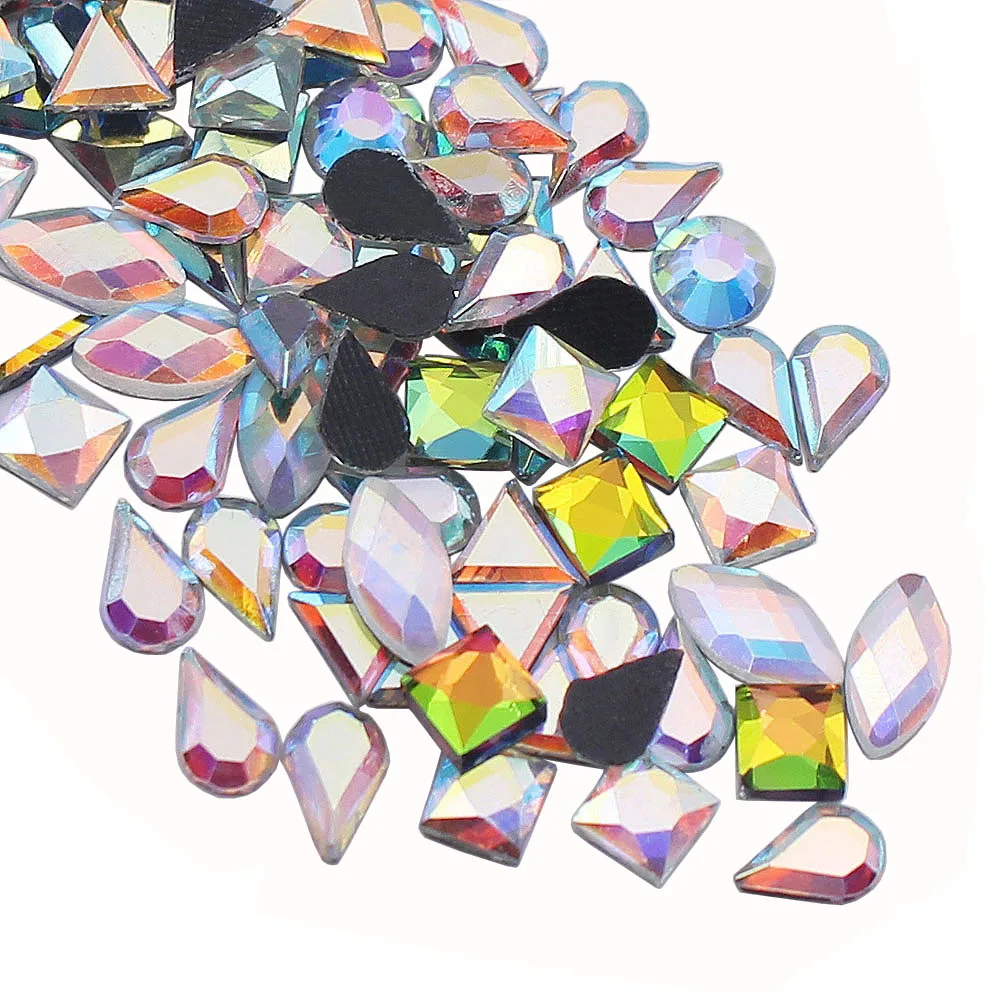 Hotfix Rhinestone Various Shape Flatback Shiny Crystal Strass Glue