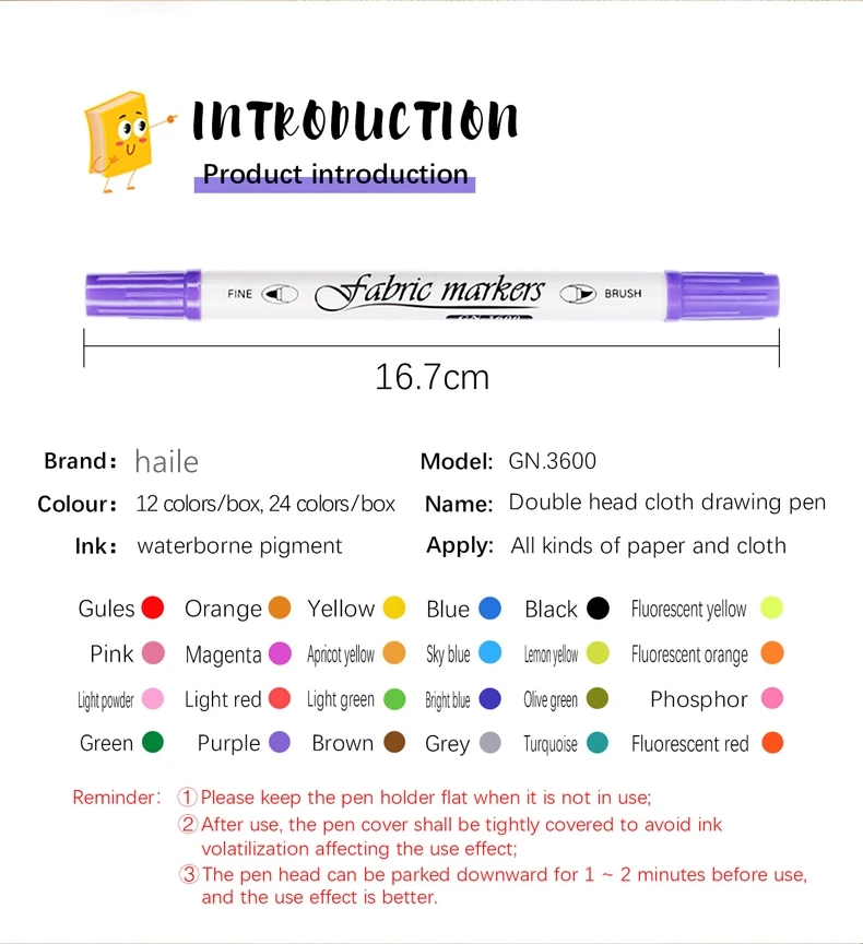 12 farbe stoff stift – Detail 3