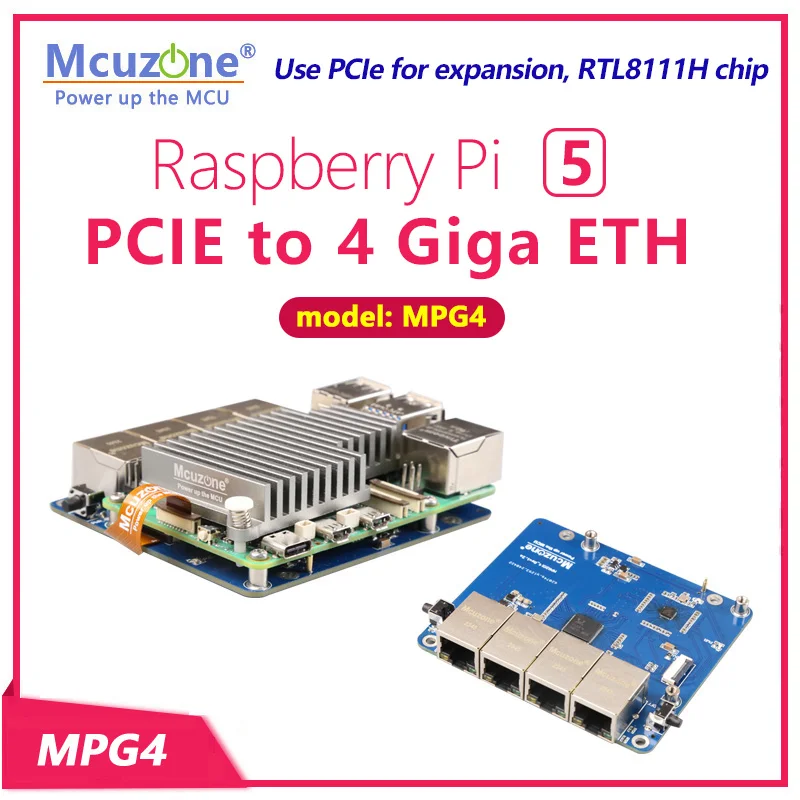 Raspberry pi Pcie para Gigaba Ethernet Hat Driver Livre com Rpi os e Openwrt Mpg4