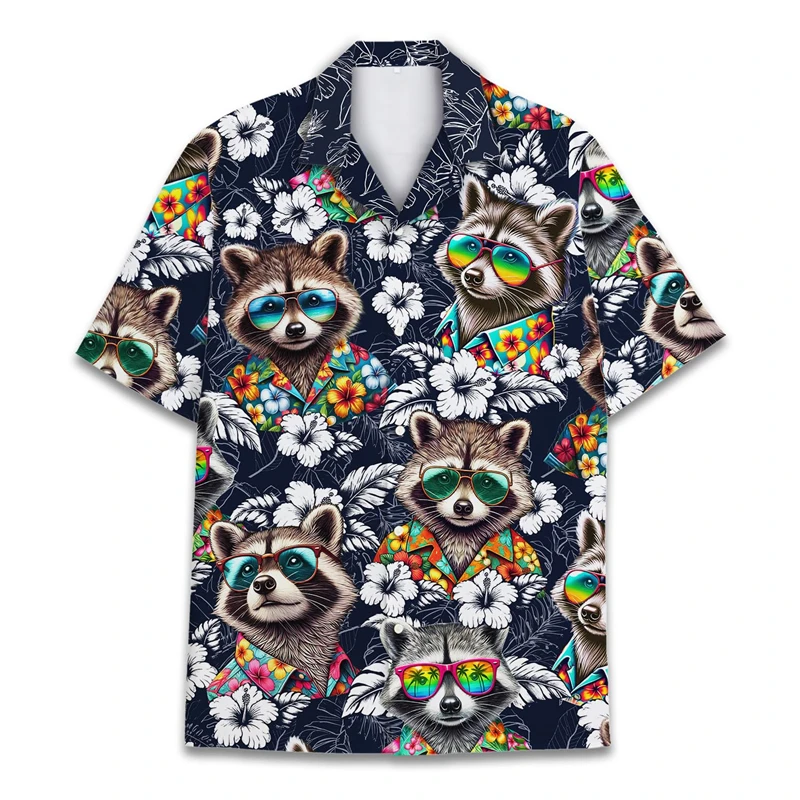 Raccoon Blue Mono Shirt