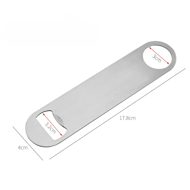Bottle Opener Kitchen Tools Personal Stainless Steel Flat Bottle Opener for Beer