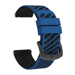 Silicone Sport Watch Band Strap, 24mm - Durable Replacement Wristband Bracelet - 24mm  COROS Watch (Dark blue Black)