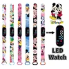 Disney Mickey Minnie Children's Watch Cartoon Character Donald Duck Daisy LED Electronic Sports waterproof Bracelet kids Watches 1