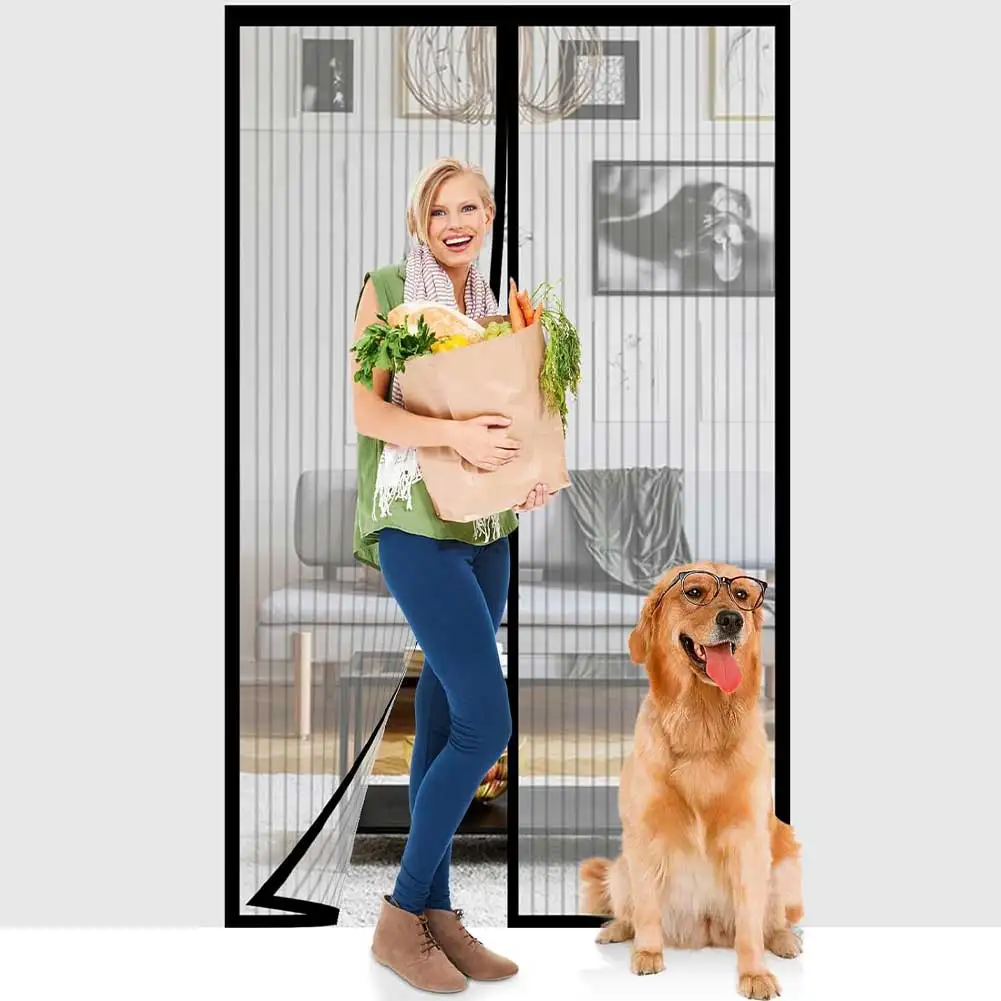 1/3/5pcs Magnetic Screen Door Self Sealing Hands Free Mesh Partition Keeps Bugs Out Pets and Kids Friendly Pending Keep Close magnetic screen door curtain anti mosquito door curtain