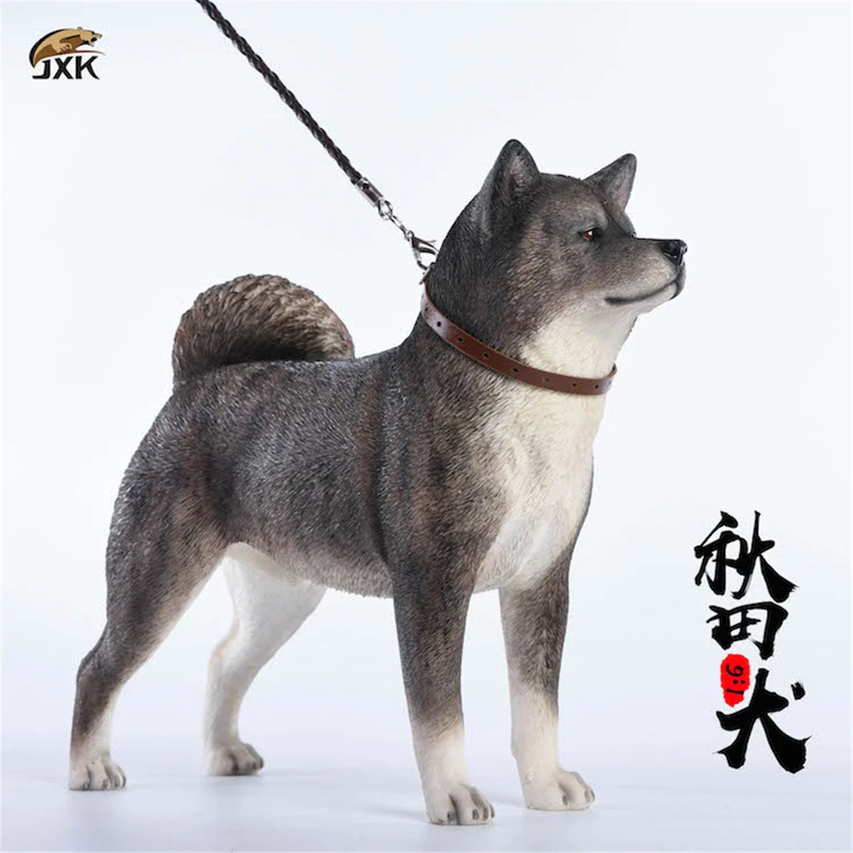 ZXK 1:6 スケール日本の秋田犬ペットフィギュア癒し動物