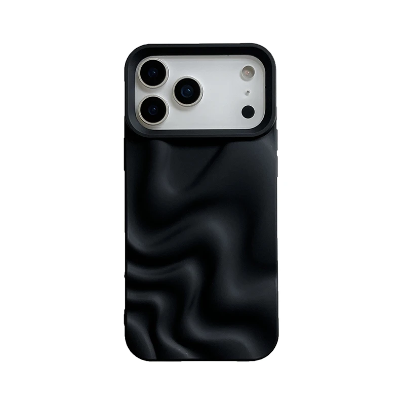 Stylish 3D Bump Wave Shiny Pink Shockproof Phone Case