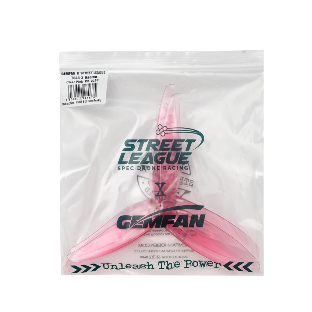 Gemfan X Street League 7043-3 Hélices 7 pouces Course PC - Lot de 4