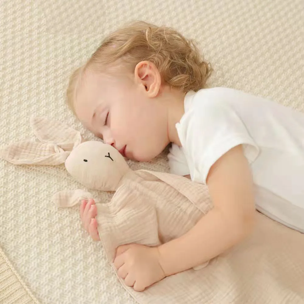 Baby Cotton Muslin Comforter Blanket Soft Newborn Sleeping Dolls Kids Fashion Sleep Toy Soothe Appease Towel Bibs baby comforter blanket
