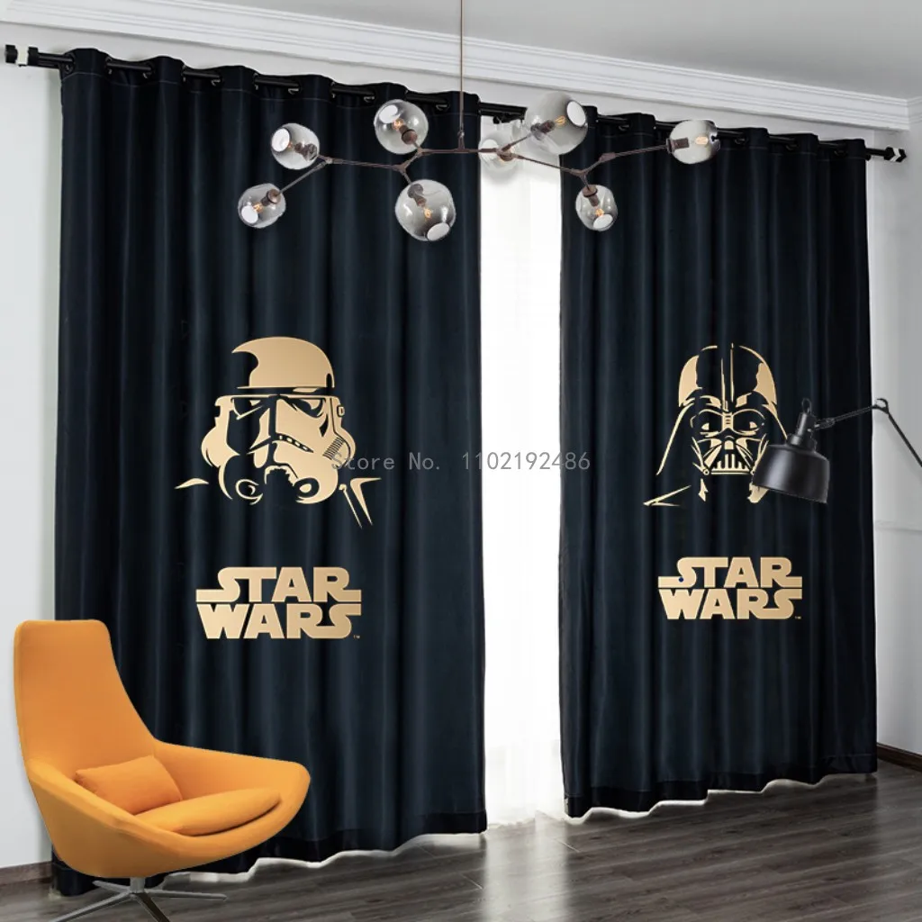 YodaBabyMandalorian3DPrintBlackoutShadingCurtainForKidsBoys