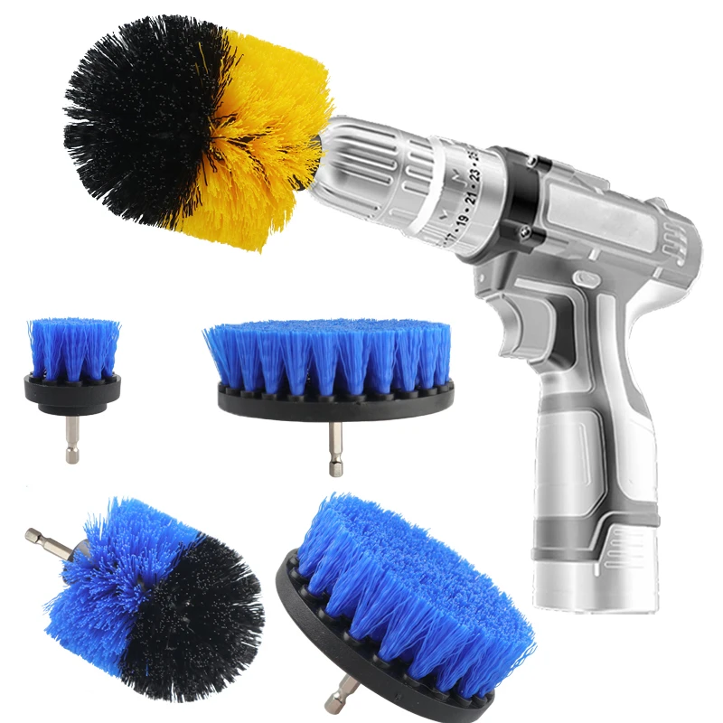 3pcs Drill Brush Set with Attachment Extender Power Scrubber Polisher