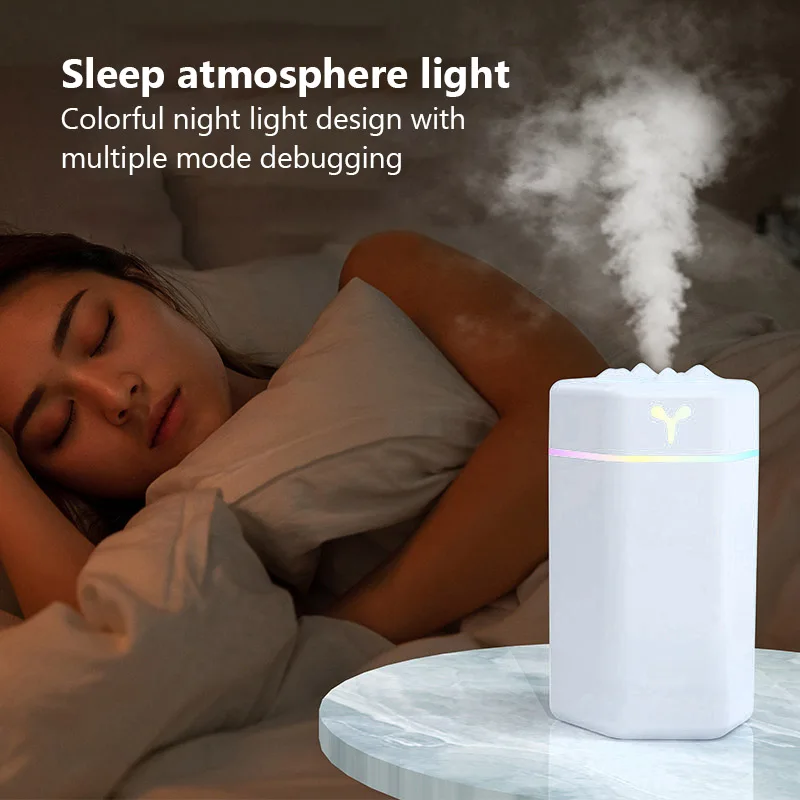 Air Humidifier Aroma Oil Humidificador USB Cool Mist Sprayer with Colorful Soft Night Light Purifier Car Home Appliance