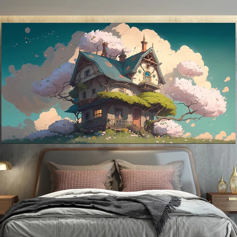 

Набор для алмазной живописи с аниме пейзажами, Набор для вышивки крестиком, аниме Рисунок, домашний декор, подарок на Рождество, подарок другу