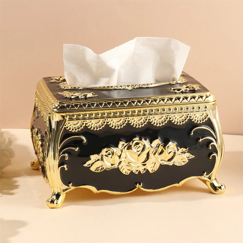 European style acrylic tissue box luxury KTV hotel tissue box rack desk accessories home office bar desktop
