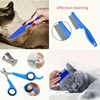 8 Pcs Pet Grooming Set, Hair Removal Comb For Dog, Flea Comb, Dog Shampoo Brush, Pet Nail Clippers, Dog Toothbrush Set 5