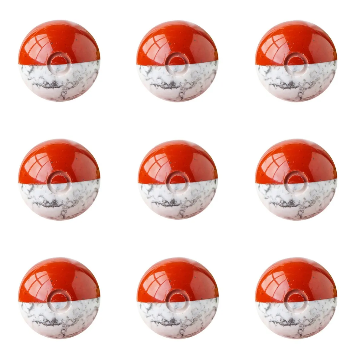 Sfera Tascabile In Pietra Preziosa Naturale 20Mm Per Boy Game Howlite Red Jasper Genie Stone Play Balls Decor
