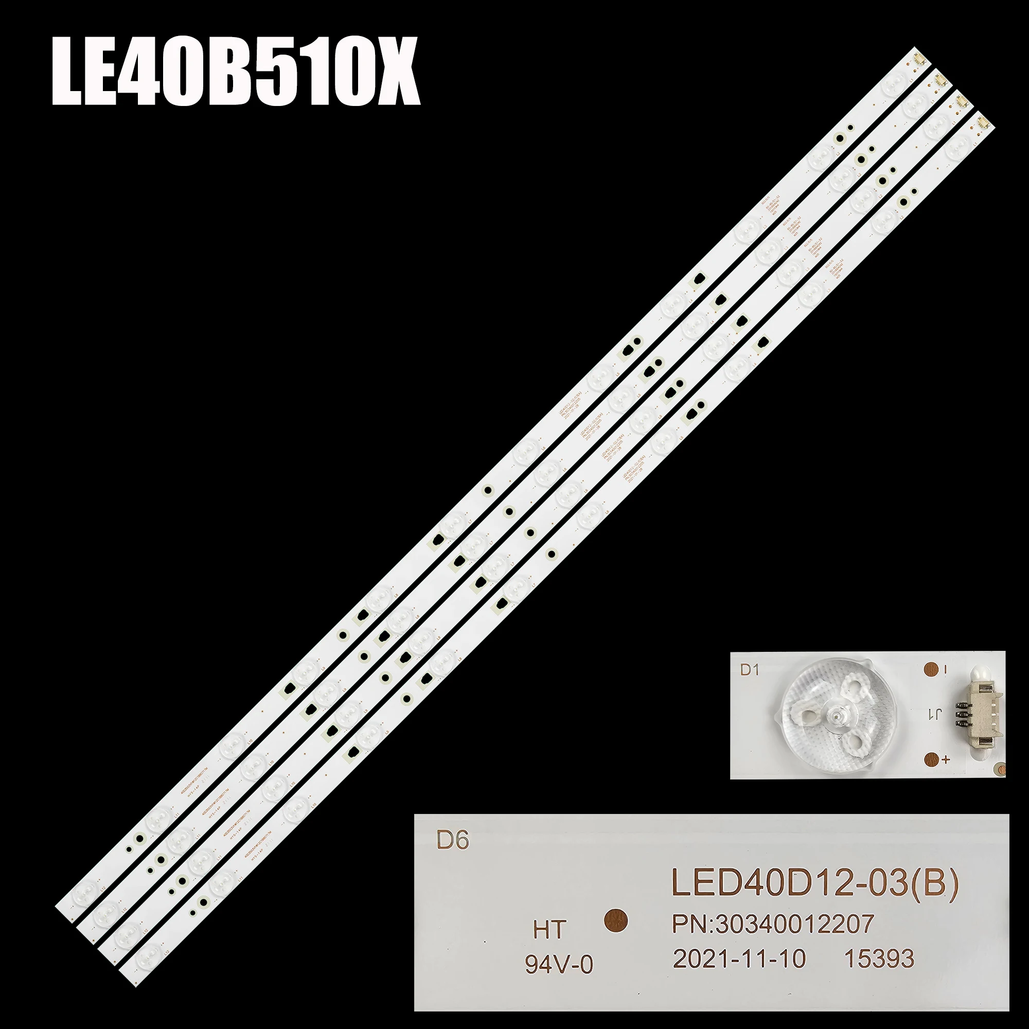 Tira de Retroiluminação Led para Retroiluminação Led40d12-zc1404a Led40d12-02 a Led40d12-02b Aiwa 40le6120 Supra Stv-lc40st660fl Stv-lc40st900fl