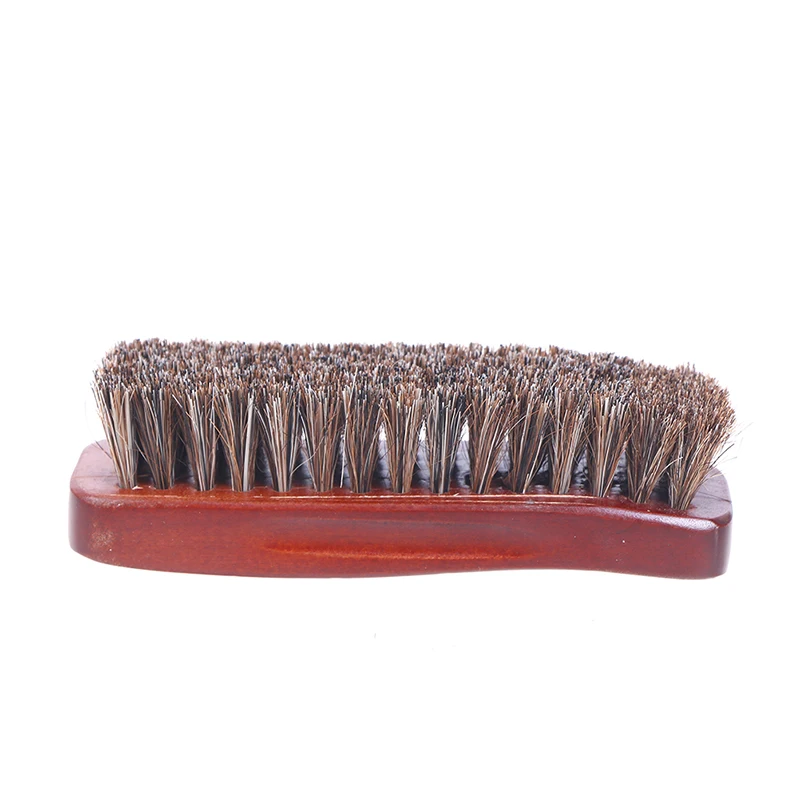 Natural wood Bristle Horse Hair Shoe Boot Brush Care Clean Shine Polish Brush 5