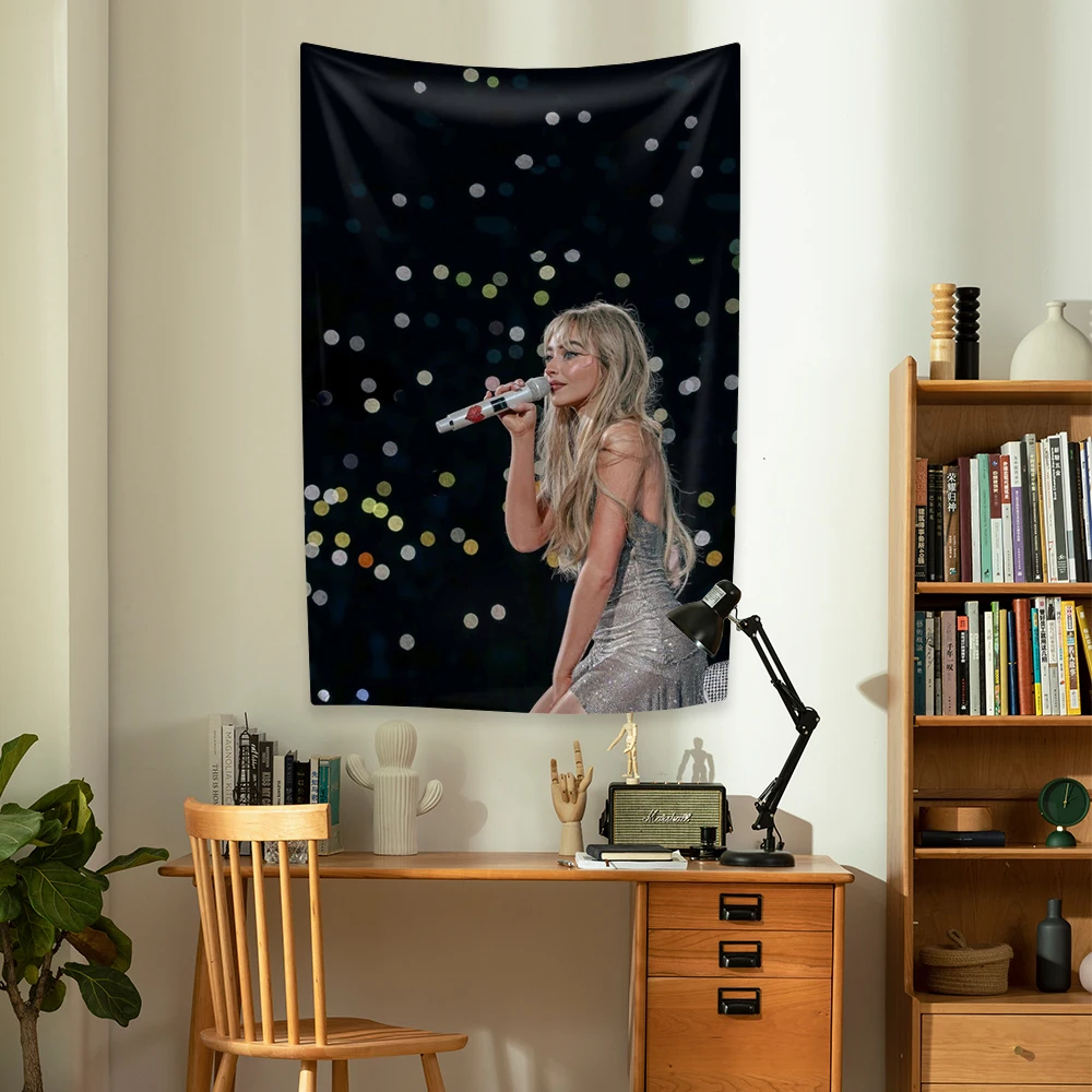 American Pop Singer Sabrinas Tapestry Home Decor Wall Hanging Bedroom Dormitory Background Cloth Concert Banner tapestry decorations