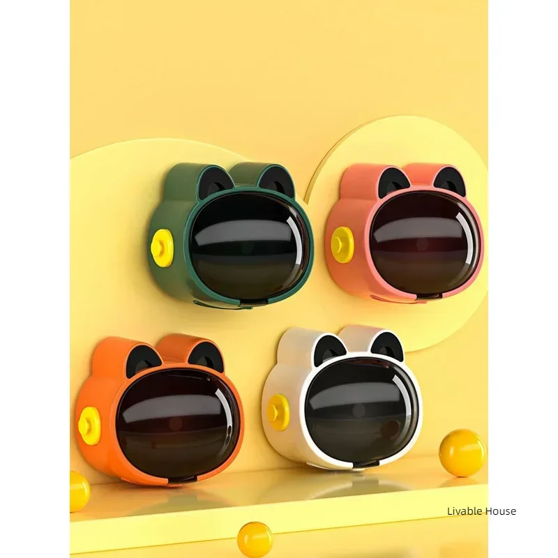 

Cute tissue box storage box wall mounted non perforated cleansing towel storage rack toilet roll holder bathroom accessories