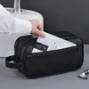Double-Layer Toiletry Bag for Men PU Leather Travel Wash Organizer Dopp Kit Water-resistant Shaving Cosmetic Bag Strorage 4