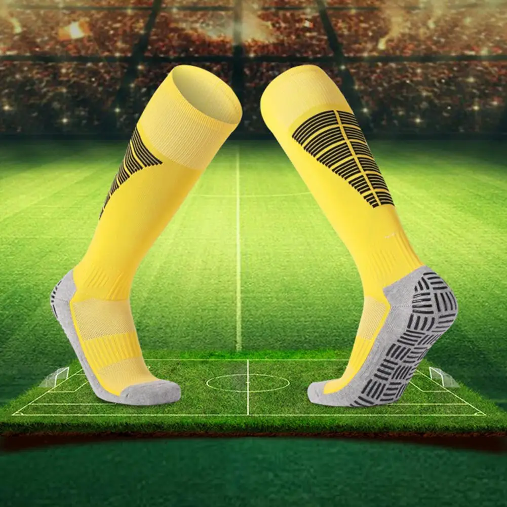 

1 Pair Football Socks High Elasticity Football Socks Unisex Stretchy Anti-skid Casual Sports High Socks