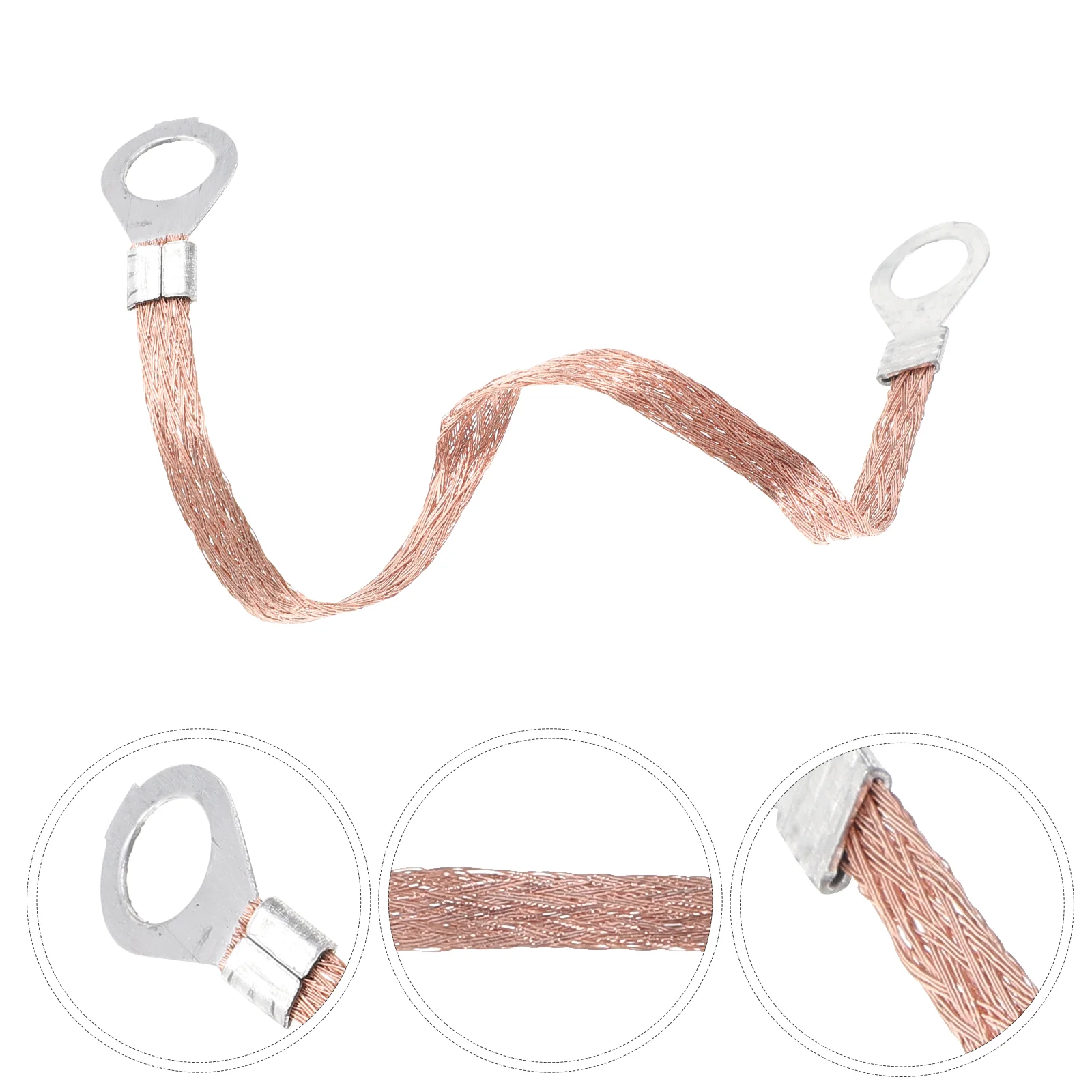 

100pcs Flat Connection Line Copper Braided Connecting Wire for High Voltage Equipment