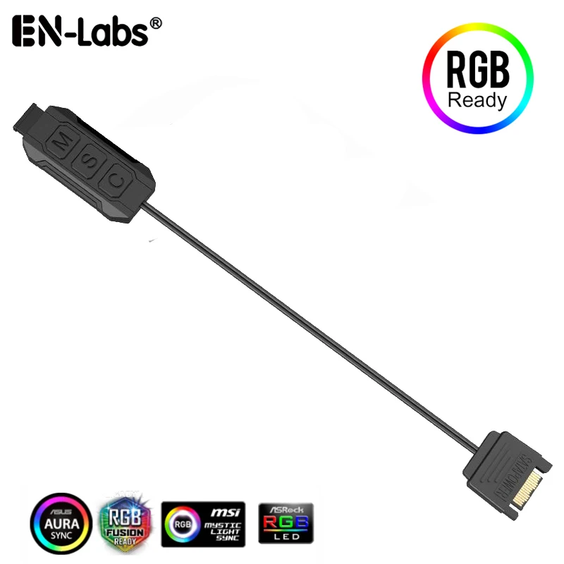 

TEUCER ARGB god light synchronization controller SATA power supply port 5V 3-pin water cooling fan lighting adapter