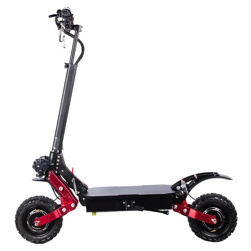 60V 25AH Battery 6000W Dual Motor Adult Electric Scooter E5A Hydraulic brake Unisex Mobility