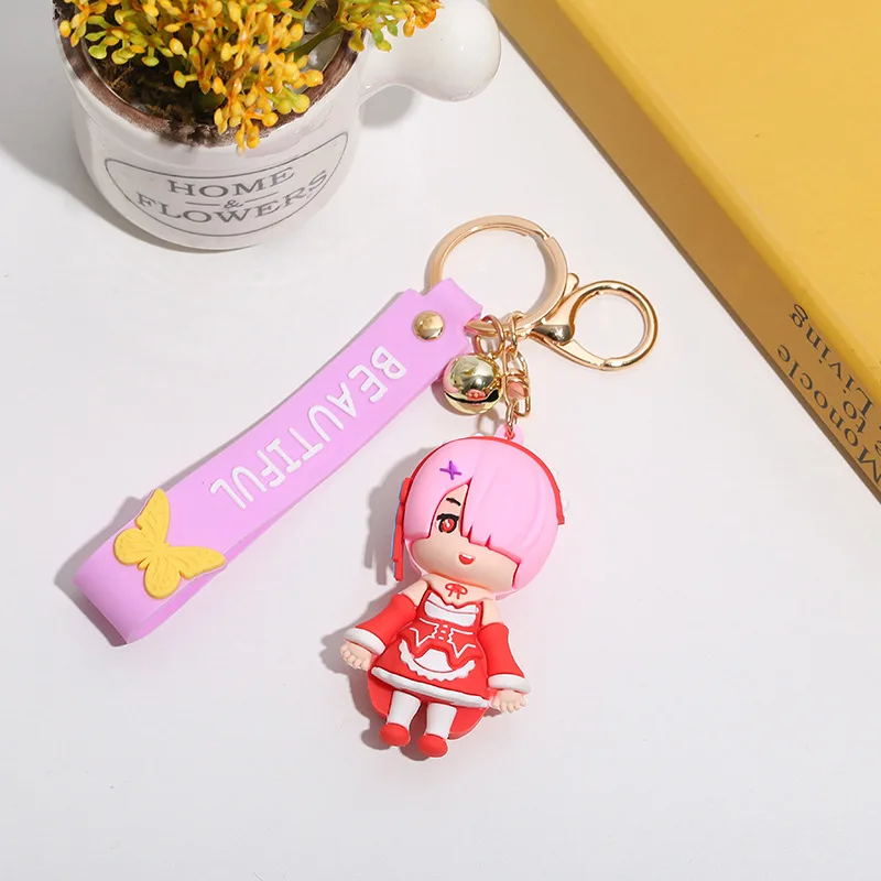 Chaveiro Boneca Kawaii Ram Emilia, Pingente Pequeno Anime Bonito, Re: A  Vida em Um Mundo Diferente de Zero, Presente Coração Feminino - AliExpress