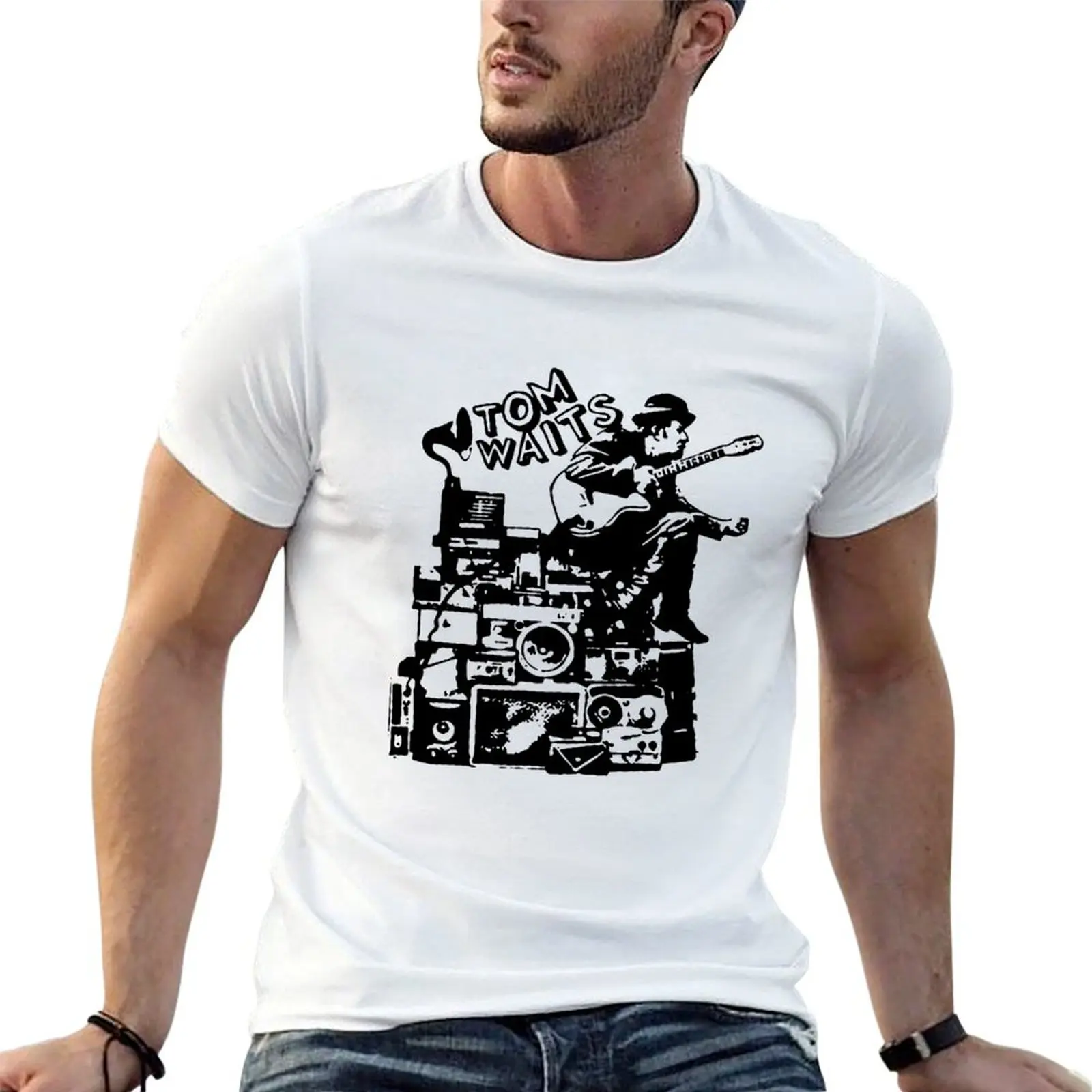 

Tom Waits fan T-shirt sublime anime clothes animal prinfor boys men t shirts