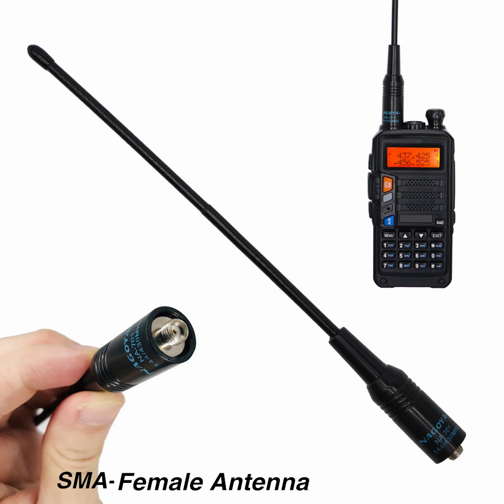 NA-771Dual Band High Gain SMA Female Antenna For BAOFENG UV5R UV5RA Two Way Radios Flexible Whip Handheld Antenna 144/430Mhz