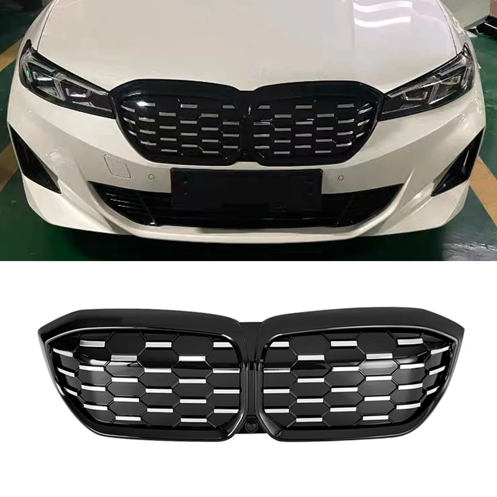 

Glossy Black/Silver Car Front Grille Bumper Grill For BMW i3 2022 2023 ABS Replacement Grills Car Styling