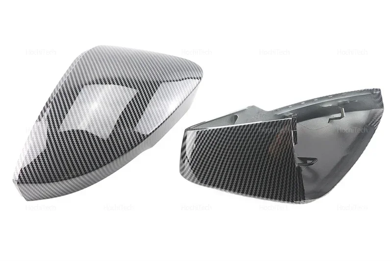 Schwarze Seitenspiegelkappen für Volkswagen VW T-Roc T-Cross 2018–2021, Skoda Octavia Mk3 2013–2018, neuer Stil, Kohlefaser-Spiegelabdeckung – Detail 22