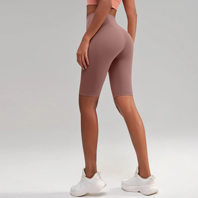 High Waist Hip-Lifting Five-Point Yoga Pants For Women High Elasticity Breathable Training Short Sports Cycling Legging