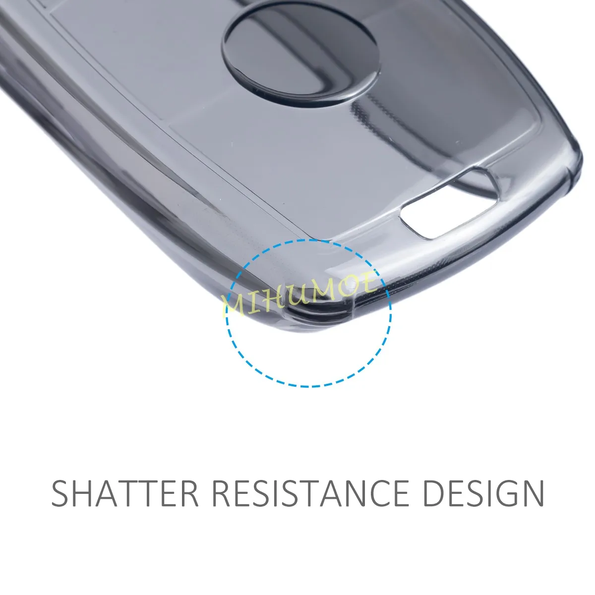 Black Transparent Key Fob Case Cover Holder Keychain