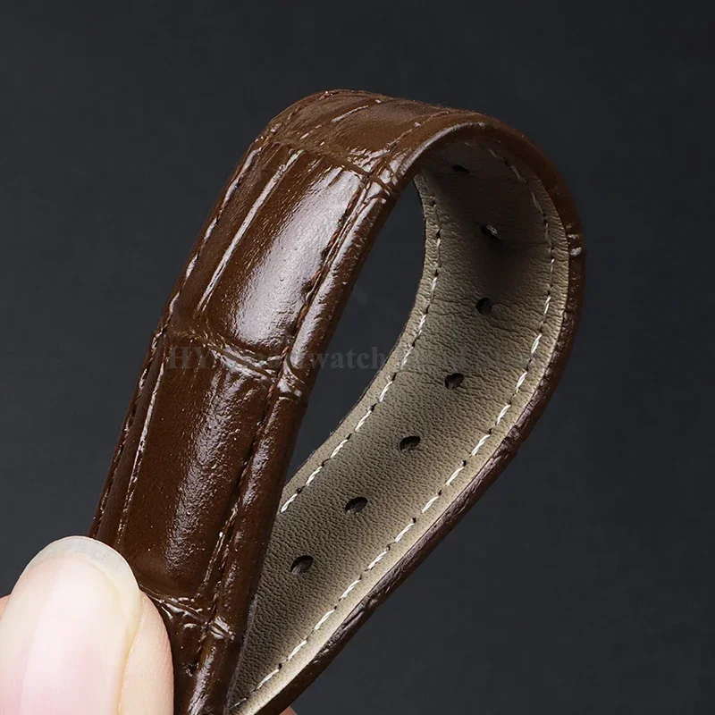 Waterproof Leather Sport Watch Band with Pin Clasp