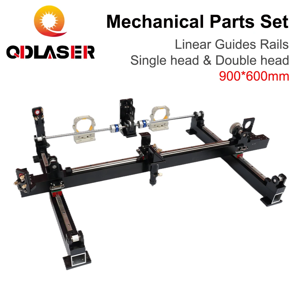 

QDLASER Mechanical Linear Guides Rails 900*600mm Parts Set 9060 Single Double Head Laser Kits Spare Parts DIY CO2 Laser Machine