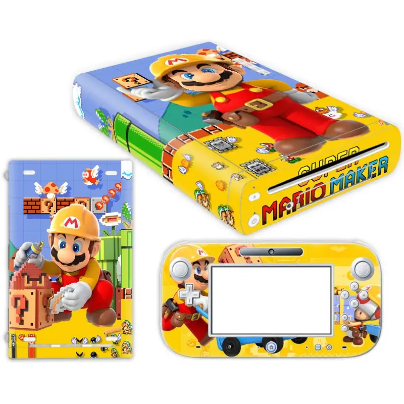 Super Luigi Mari Brothers Vinyl Cover For Nintend Wii U Console Controller Decal Game Accessories For Wii U Skin Sticker 
