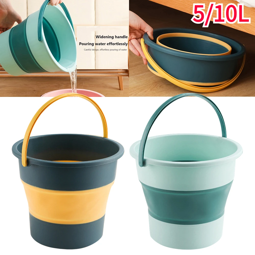 Laundry Tub Foldable Bucket Basin for Tourism Outdoor Clean Fishing Pail Camping Car Wash 5/10L folding bucket