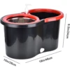 360° Spin Mop Bucket Sets with Wring System in 3 Microfiber Heads, Stainless Steel Basket 61" Extended Handle Floor Cleaning 2