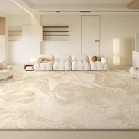 Cream Abstract Striped Carpet Beige Creative Art Living Room Decorative Carpets Luxury Bedroom Bedside Rug Sofa Easy Clean Rugs 2
